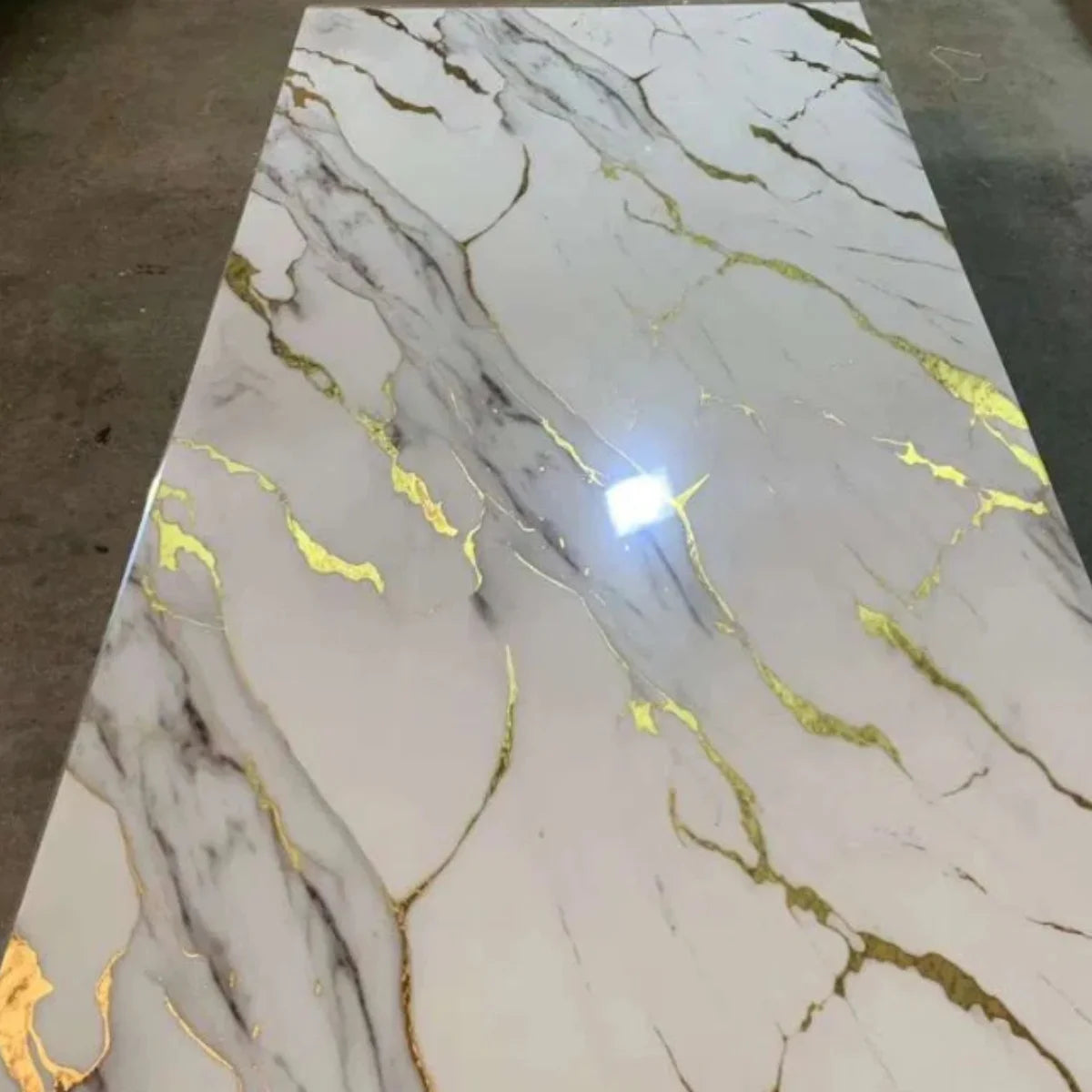 Marble Sheet Sticker | White, Grey & Gold | 60 x 200 cm